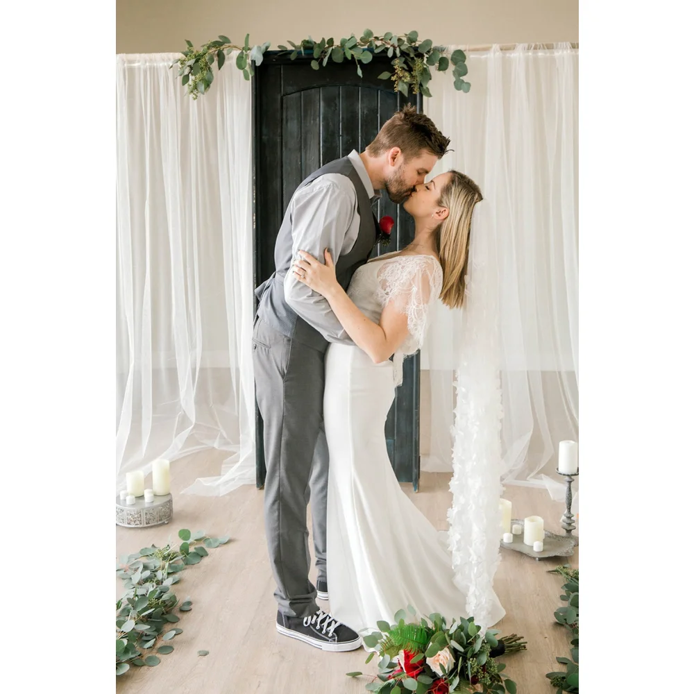 3D Floral Wedding Veil: Handmade Nylon Fingertip Veil Bridal Bride